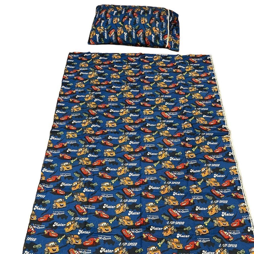 Cars custom corded regular size pillowcase with piece of fabric.